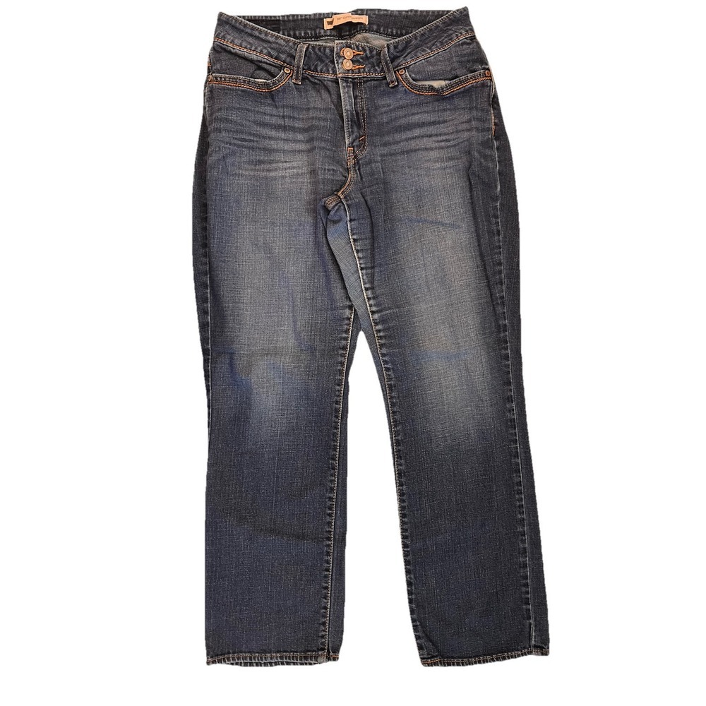 Levi's 529 Curvy Straight Jeans Women's‎ 31x30 Blue Mid Rise Cotton Dark Wash